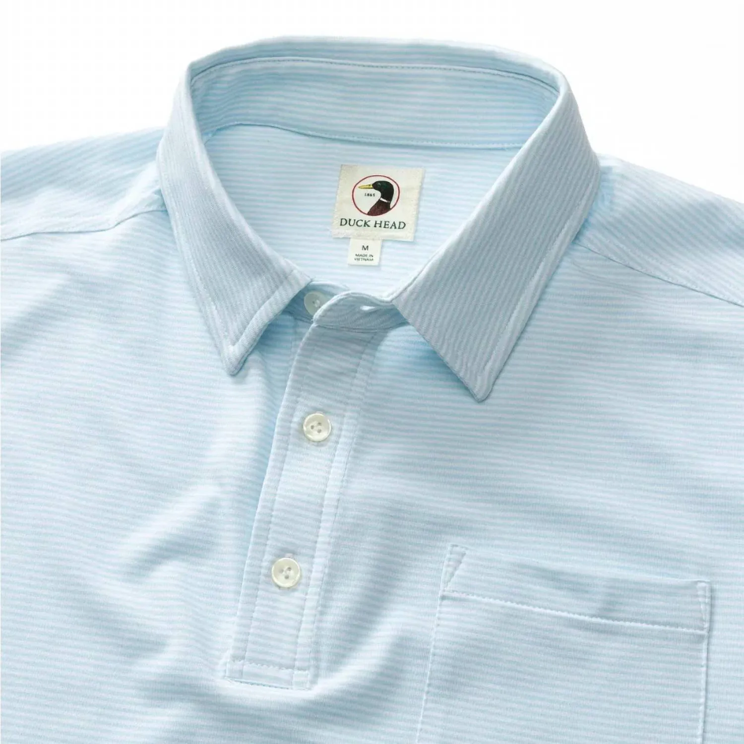 Men's Chapman Stripe Polo In Sky Blue