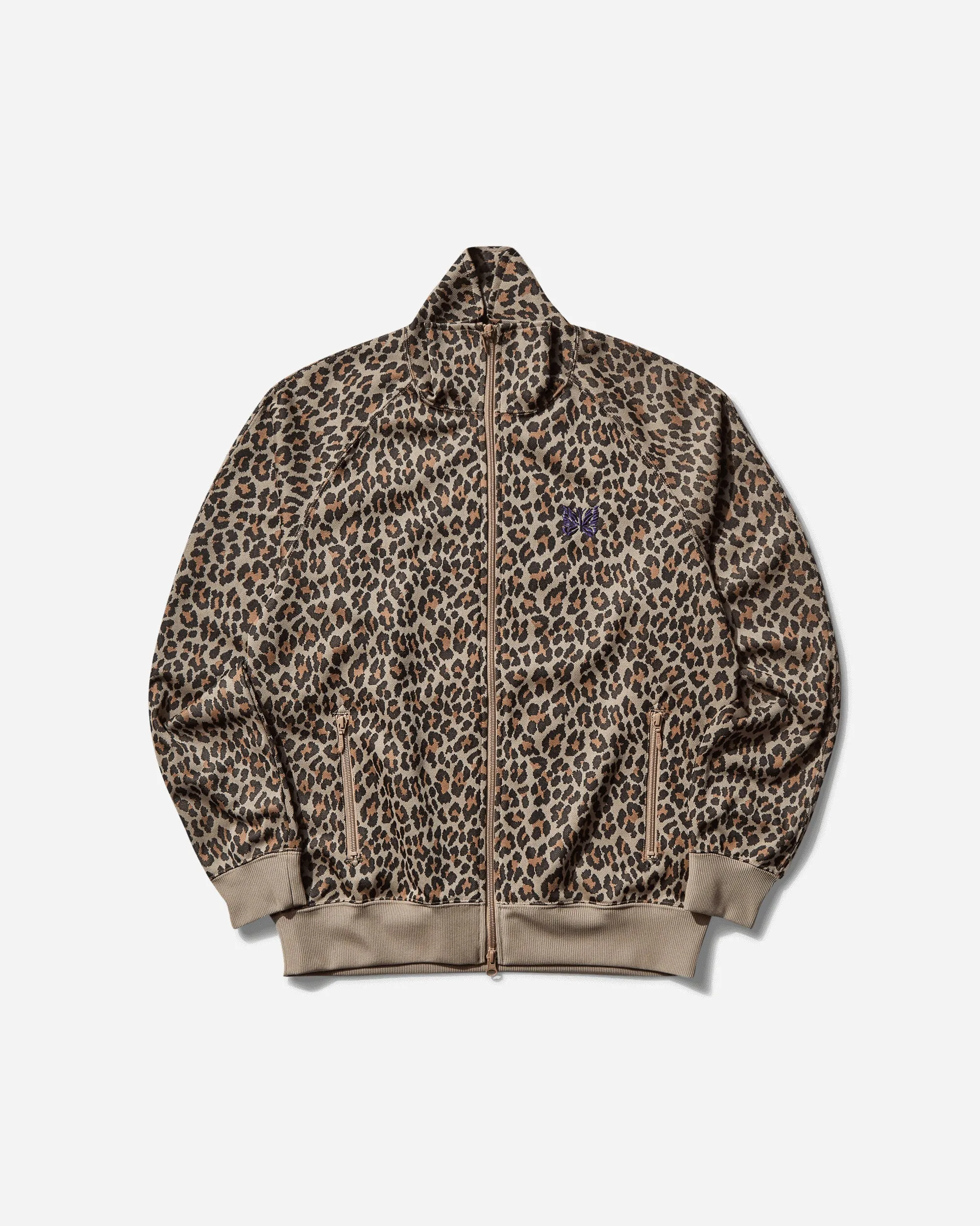 Men's Poly Jacquard Track Jacket Leopard