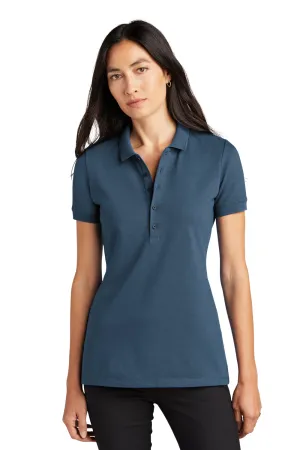 Mercer Mettle Womens Moisture Wicking Short Sleeve Polo Shirt - Insignia Blue