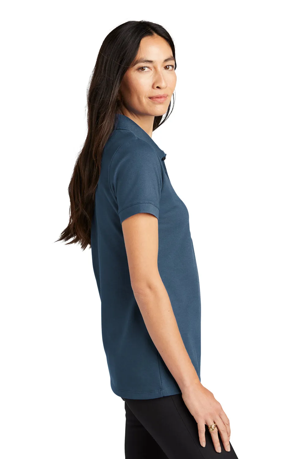 Mercer Mettle Womens Moisture Wicking Short Sleeve Polo Shirt - Insignia Blue