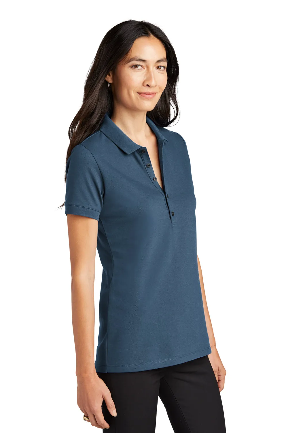 Mercer Mettle Womens Moisture Wicking Short Sleeve Polo Shirt - Insignia Blue