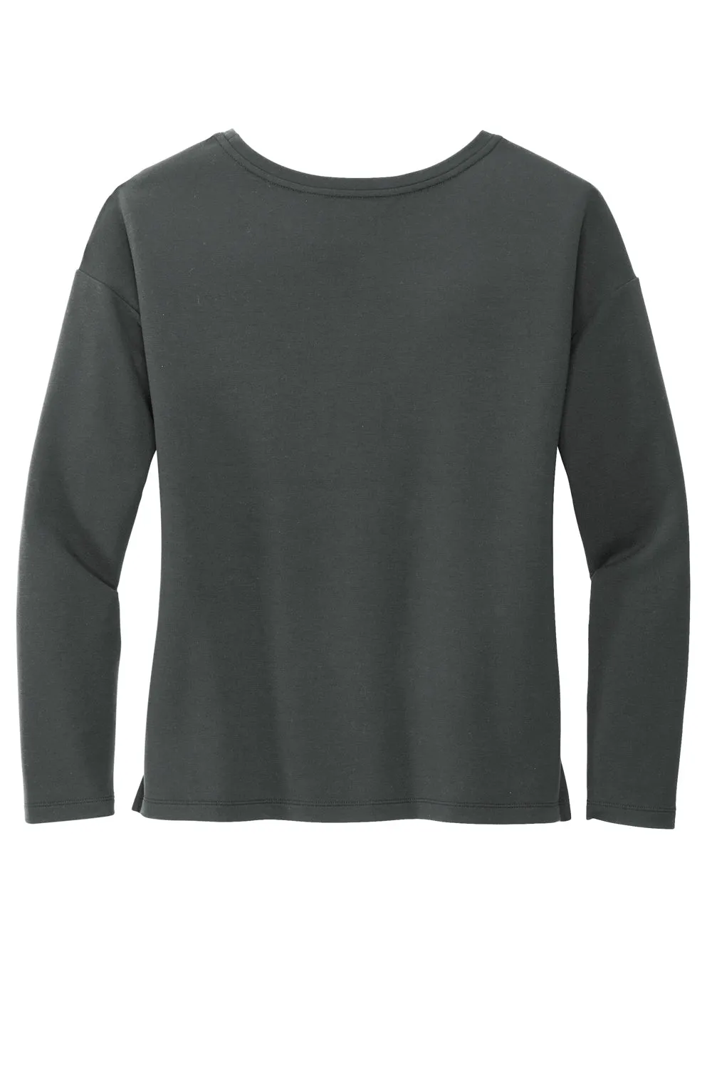 Mercer Mettle Womens Stretch Drop Shoulder Wide Crewneck Sweatshirt - Anchor Grey