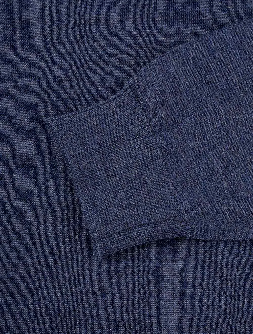 Merino Wool Polo Blue