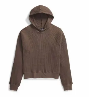 Mock Neck Chabot Hoodie In Smokey Brown