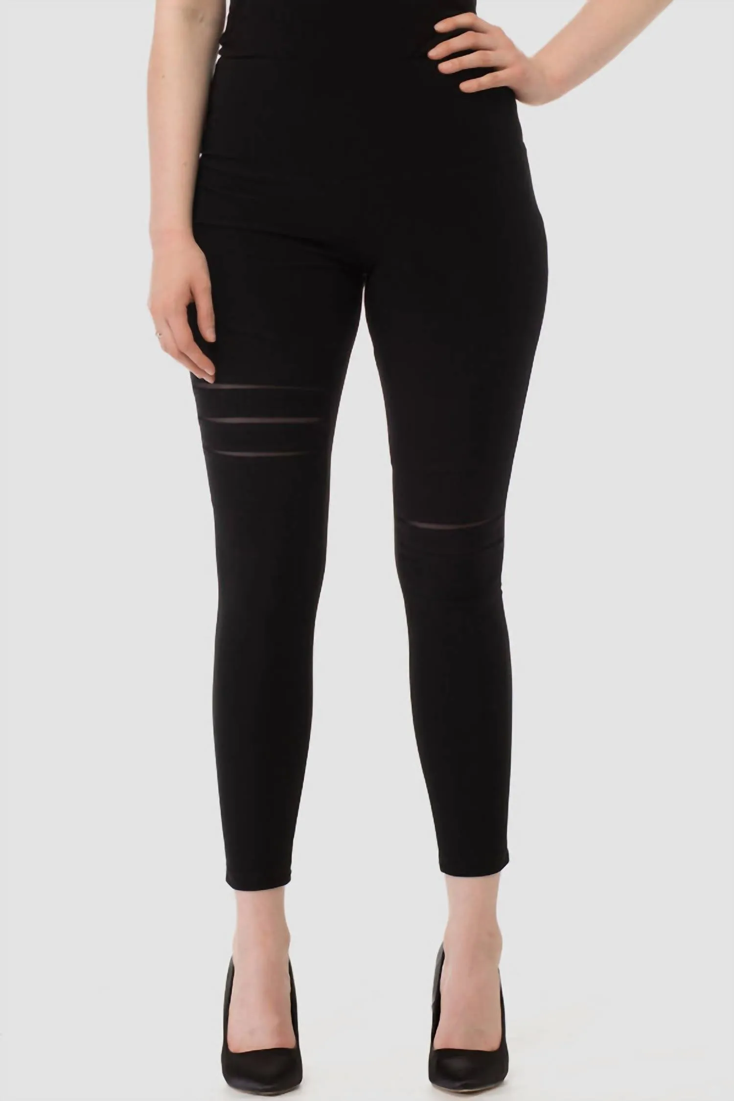 Modern Cut-Out Legging In Black