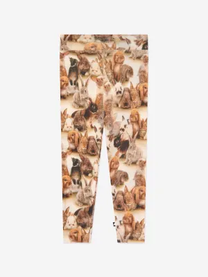 Molo Kids Rabbit Leggings in White