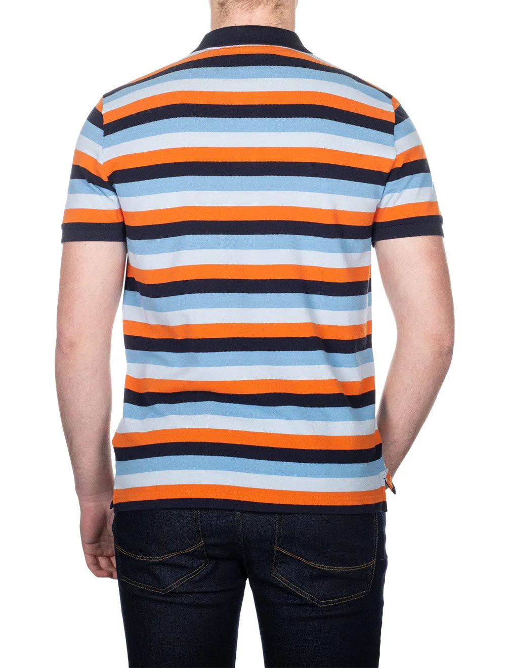 Multi Stripe Short Sleeve Pique Multicolor