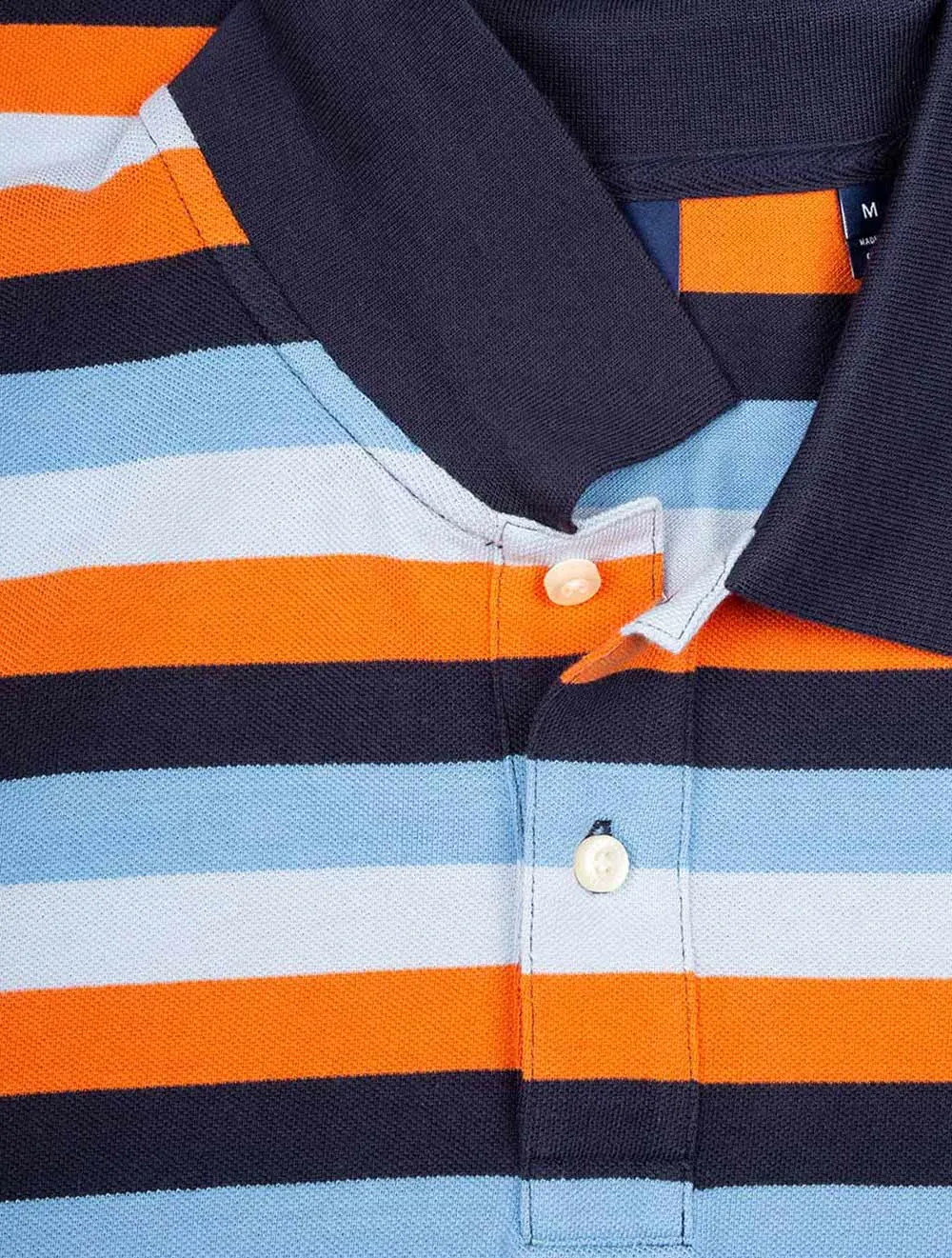 Multi Stripe Short Sleeve Pique Multicolor