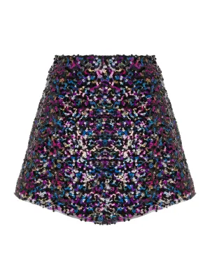Multicolor Sequined Skirt