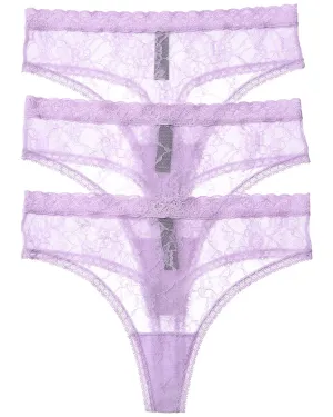 Natori 3pk Bliss Allure One Size Lace Thong