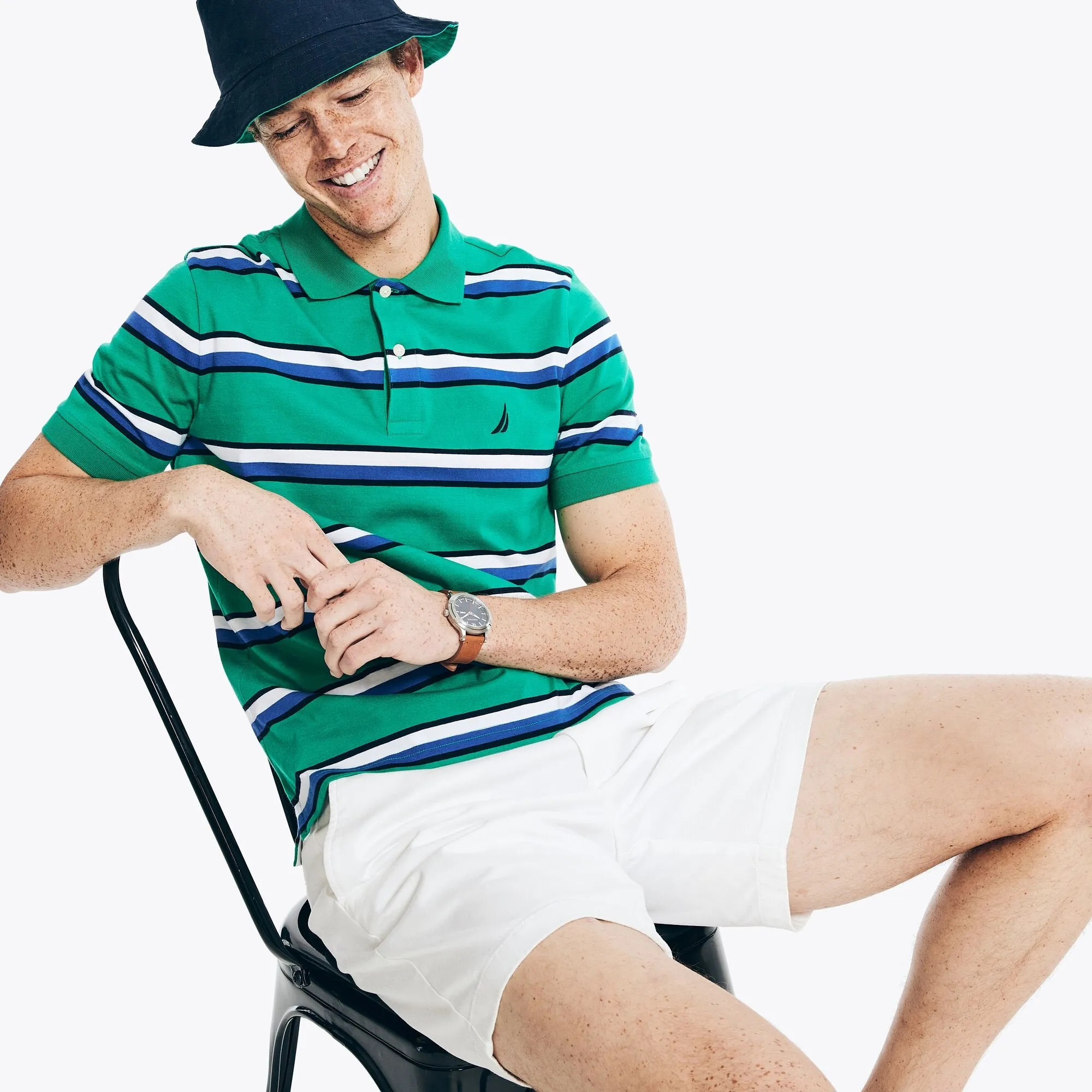 Nautica Classic Fit Striped Polo