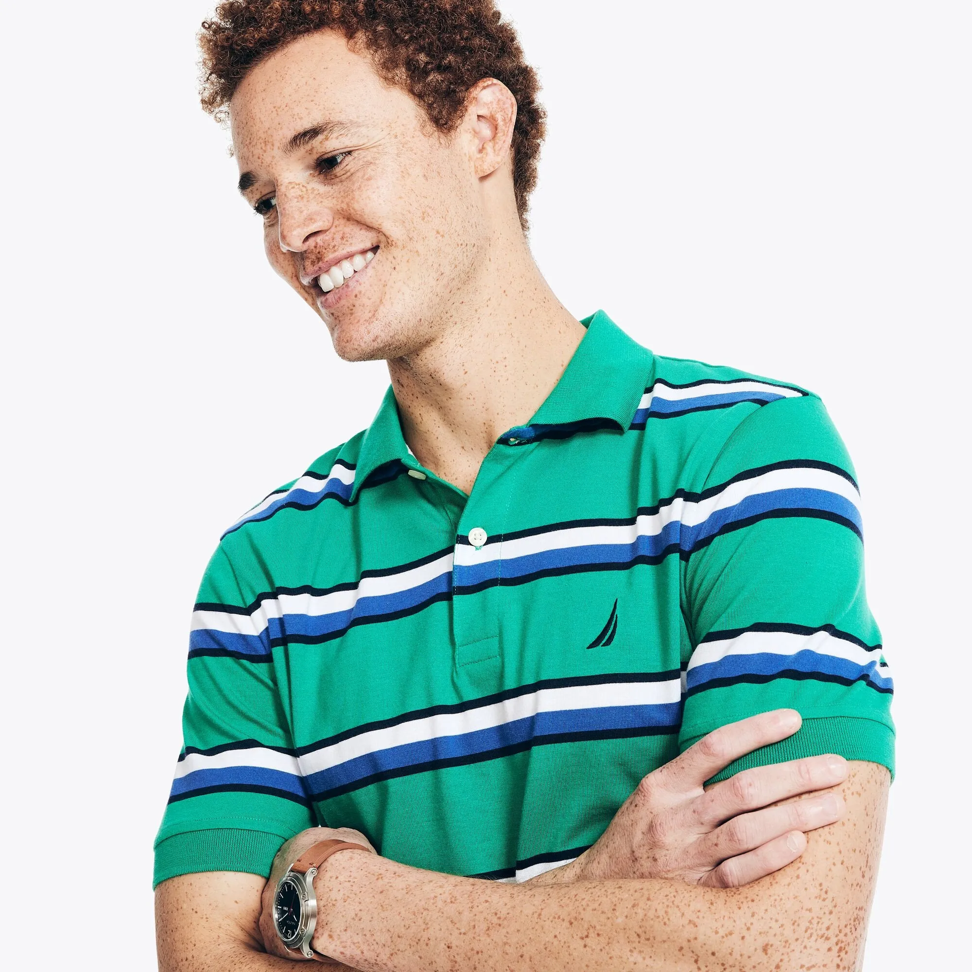 Nautica Classic Fit Striped Polo