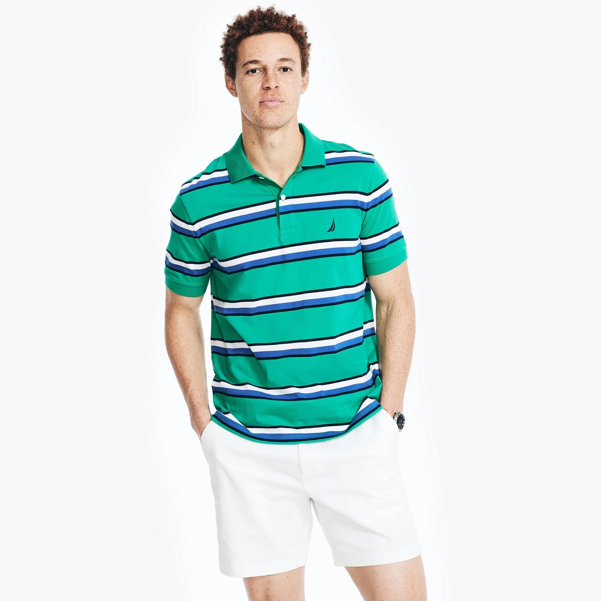 Nautica Classic Fit Striped Polo