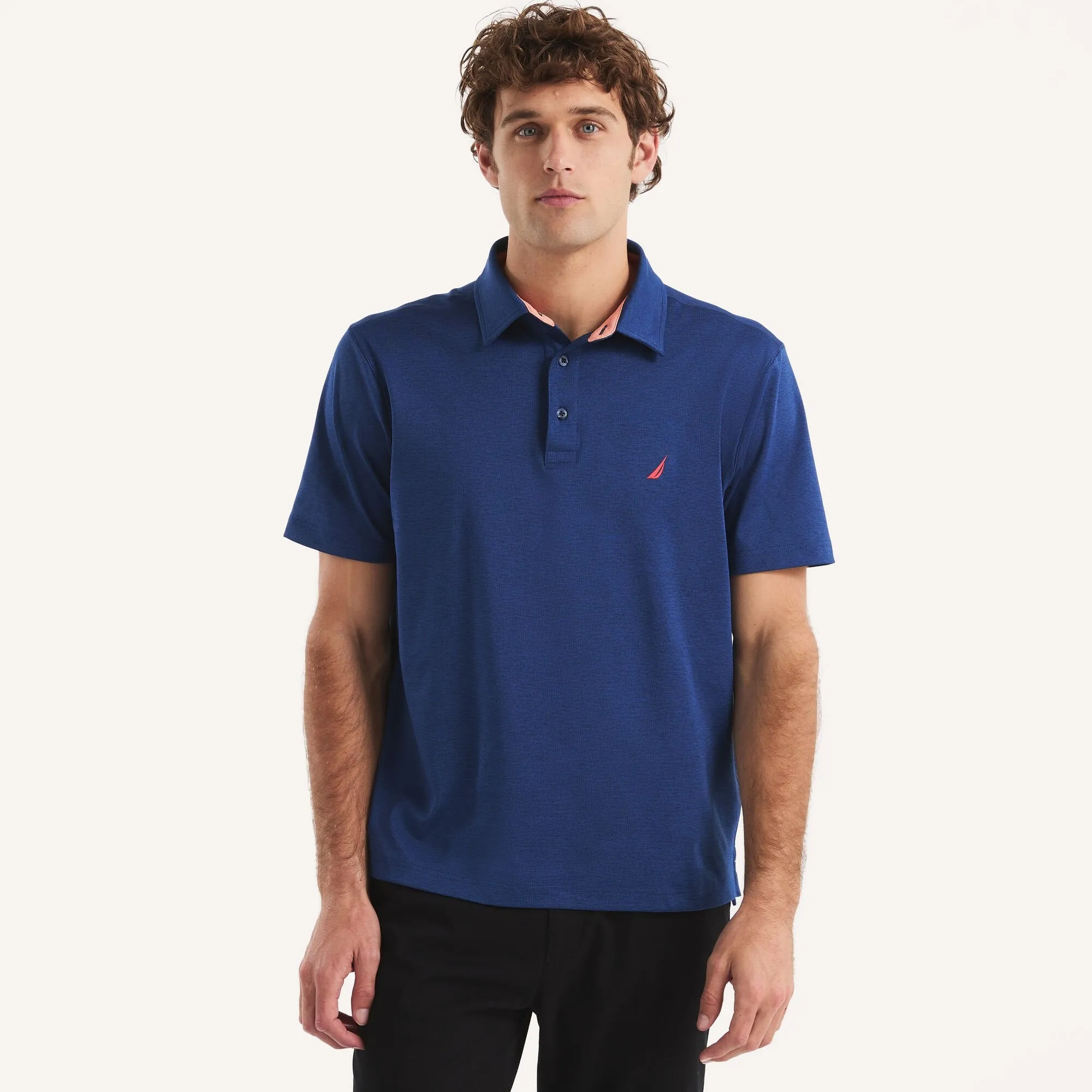 Nautica Mens Classic Fit Interlock Polo