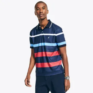 Nautica Mens Navtech Sustainably Crafted Classic Fit Striped Polo