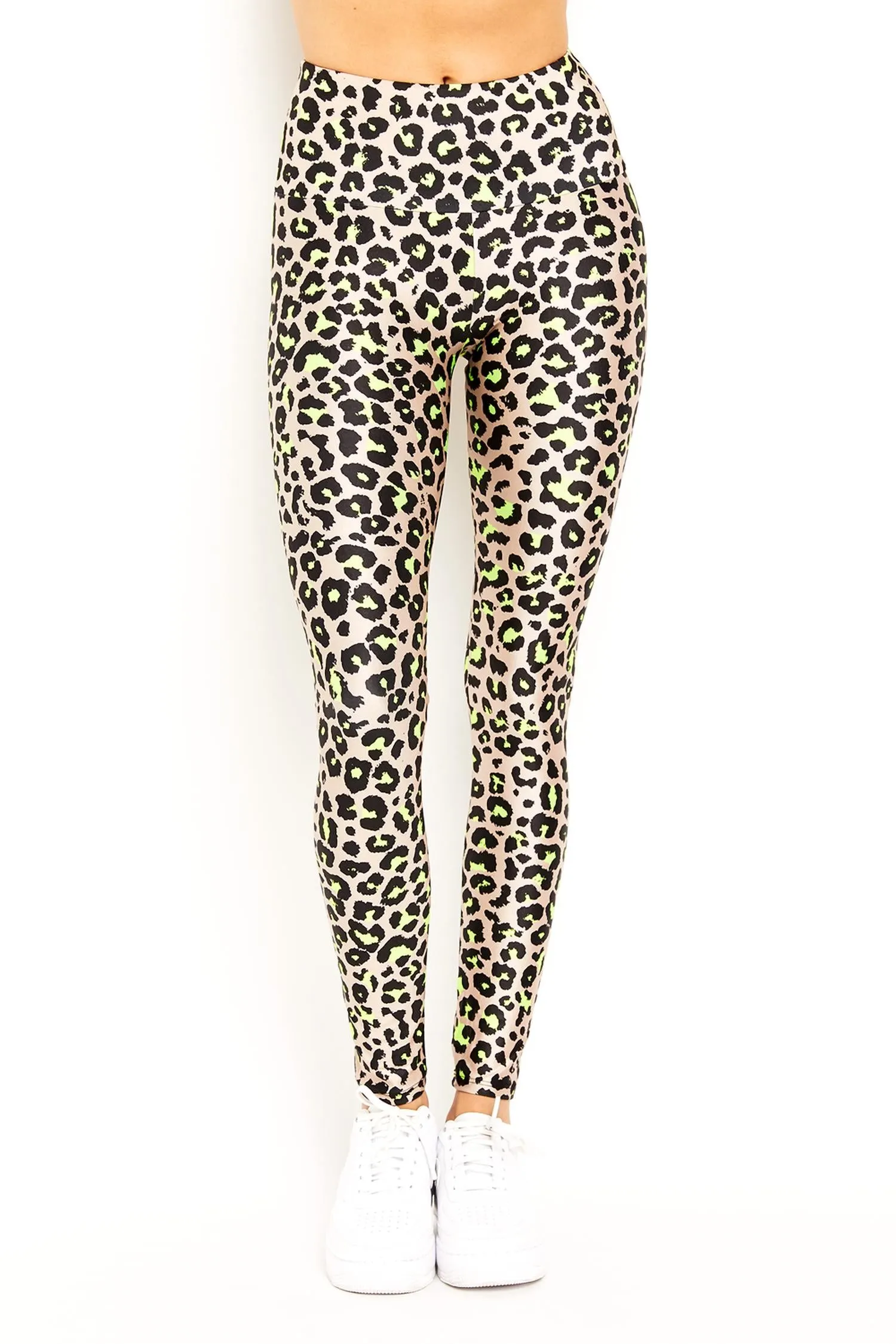Neon Leggings In Nude Cheetah