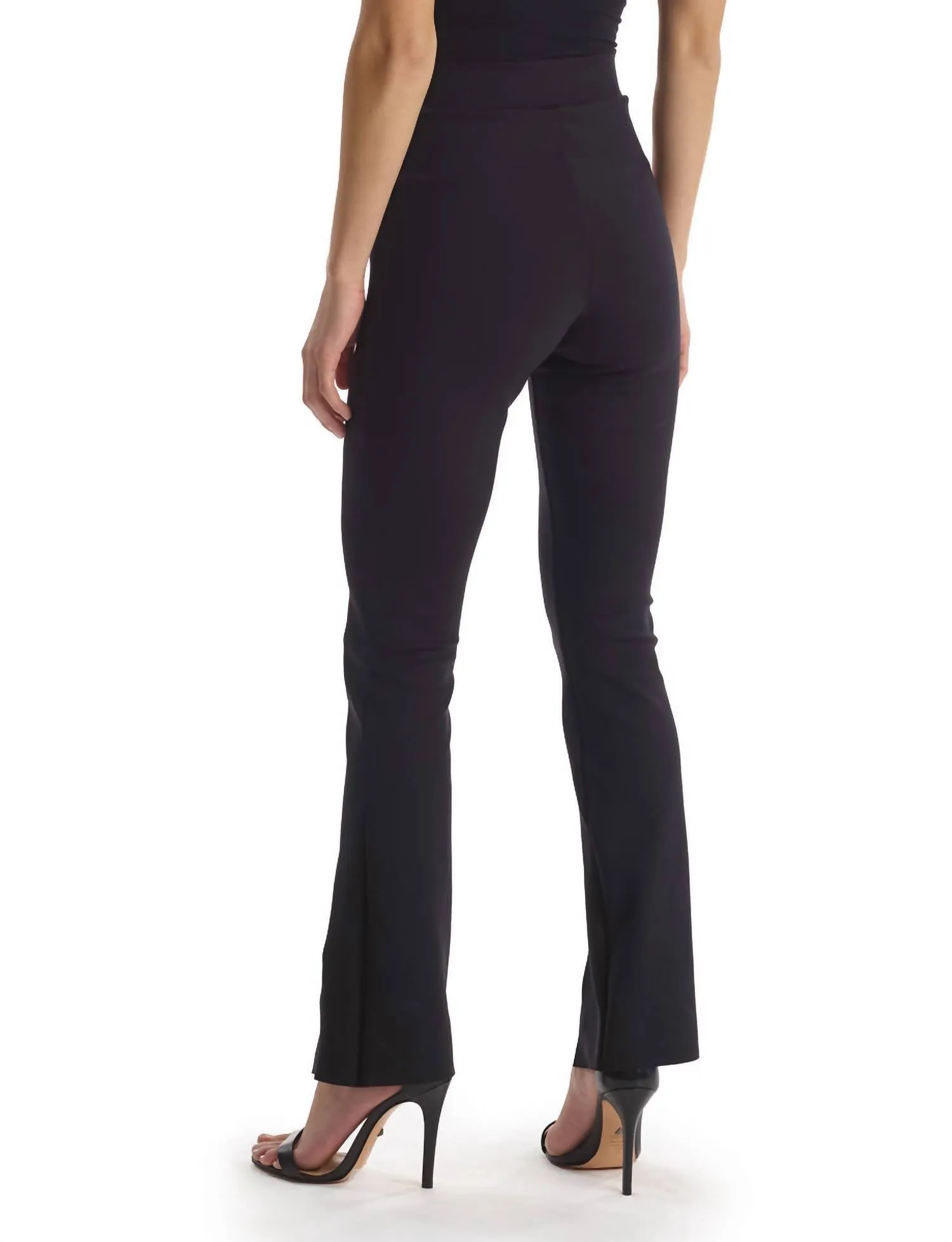 Neoprene Split Front Pants In Black
