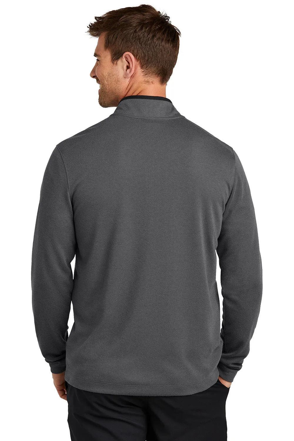 Nike Mens Textured 1/4 Zip Sweatshirt - Dark Grey