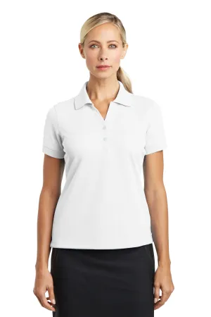 Nike Womens Classic Dri-Fit Moisture Wicking Short Sleeve Polo Shirt - White