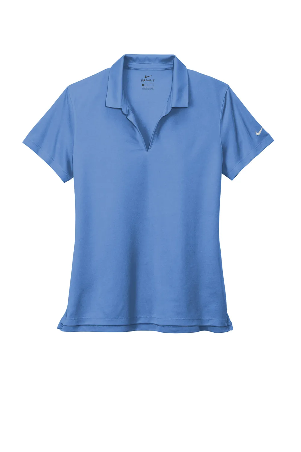 Nike Womens Dri-Fit Moisture Wicking Micro Pique 2.0 Short Sleeve Polo Shirt - Valor Blue