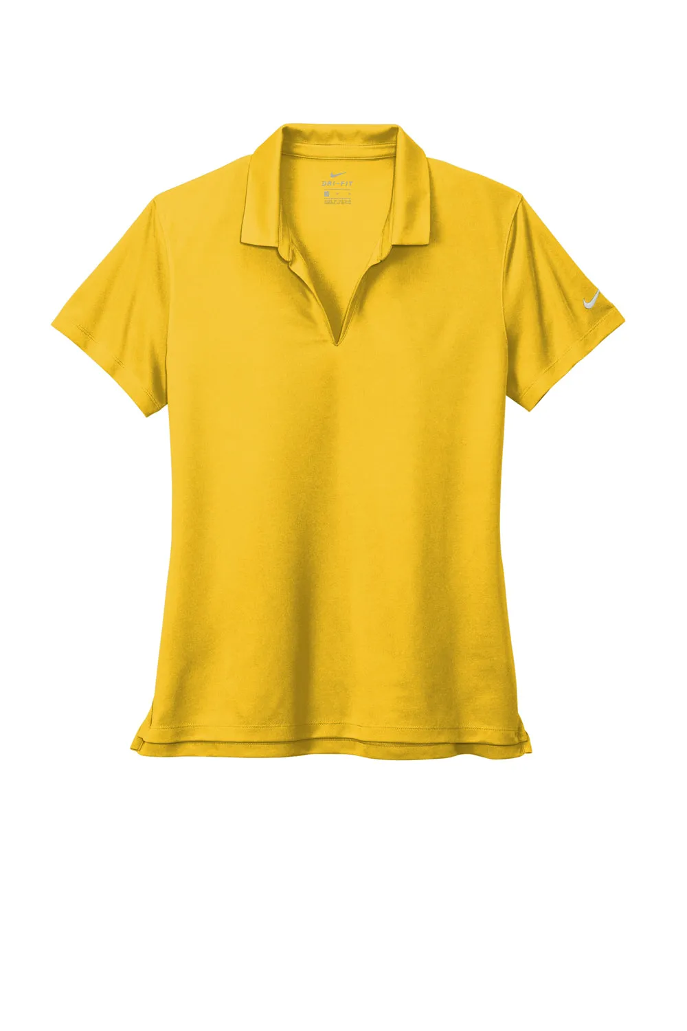 Nike Womens Dri-Fit Moisture Wicking Micro Pique 2.0 Short Sleeve Polo Shirt - Varsity Maize Yellow