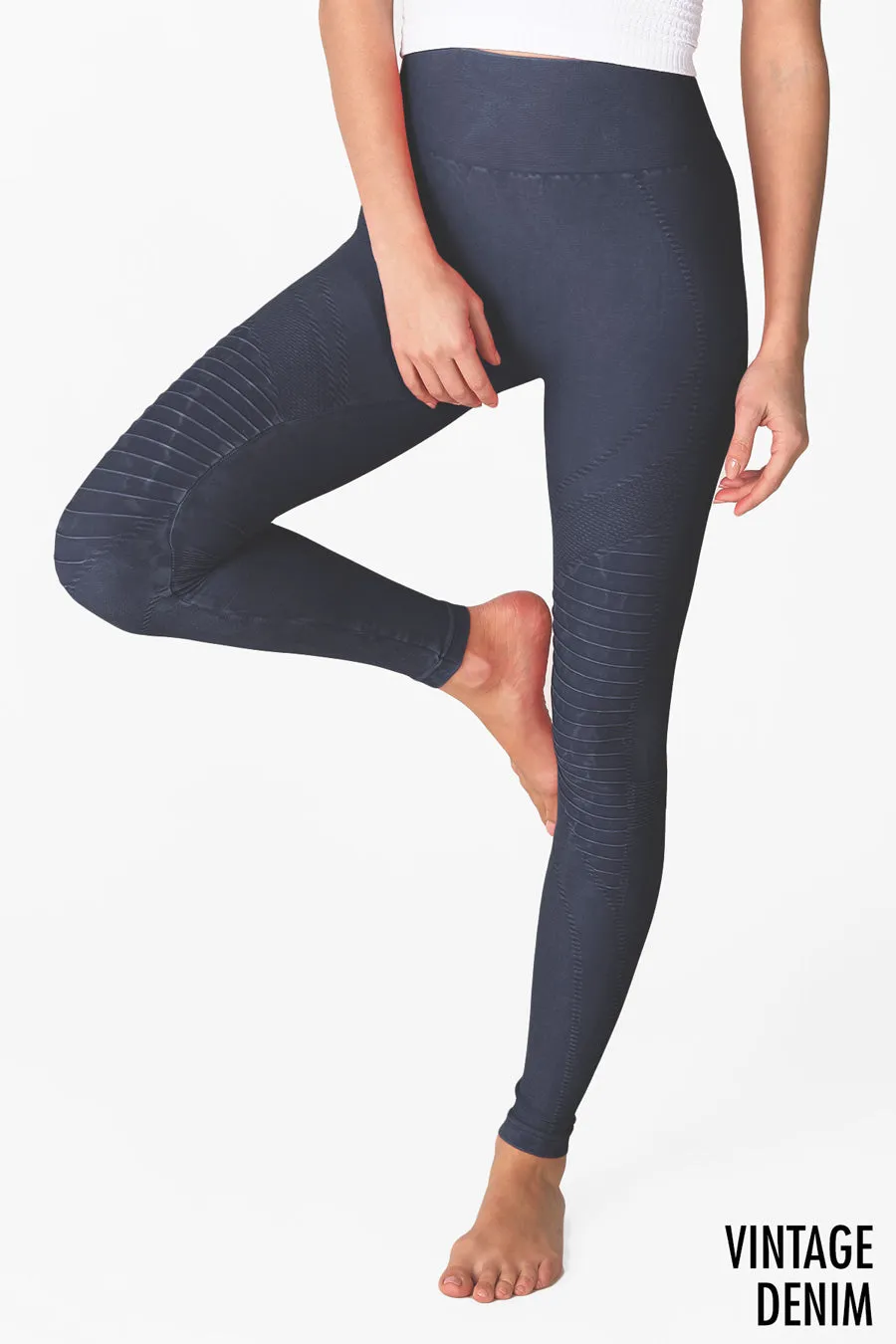 NikiBiki Seamless Leggings with Ribbed Panels NB7692