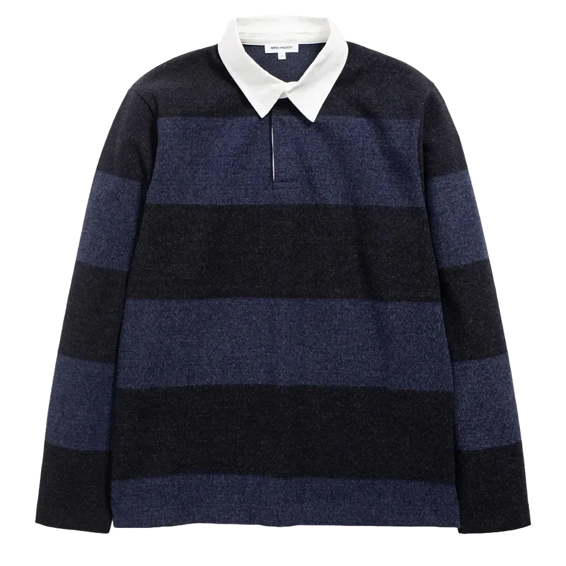 Norse Projects Ruben Brushed Jersey Rugby LS Polo Navy