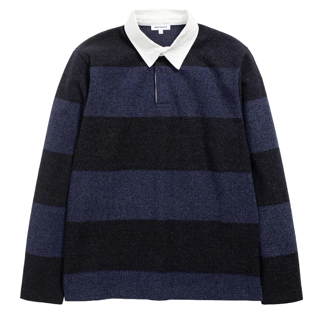 Norse Projects Ruben Brushed Jersey Rugby LS Polo Navy