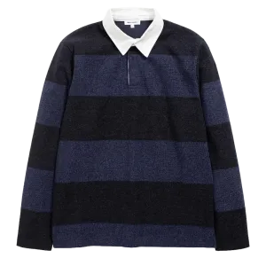 Norse Projects Ruben Brushed Jersey Rugby LS Polo Navy