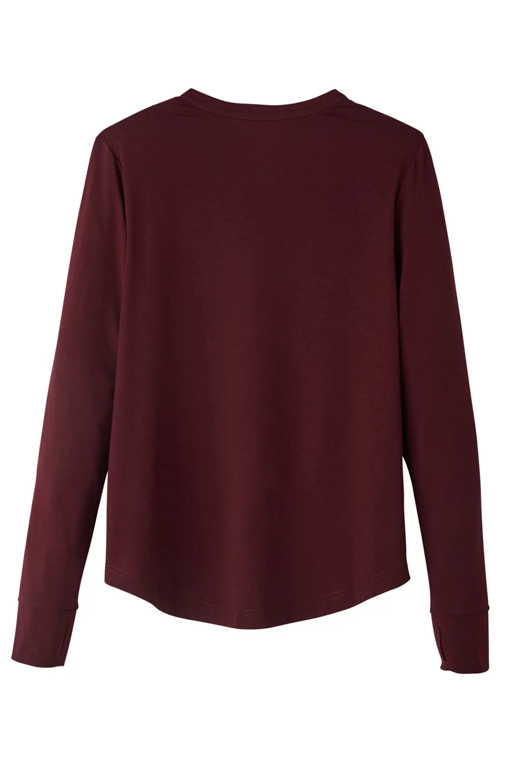 North End Womens Jaq Performance Moisture Wicking Long Sleeve Polo Shirt - Burgundy