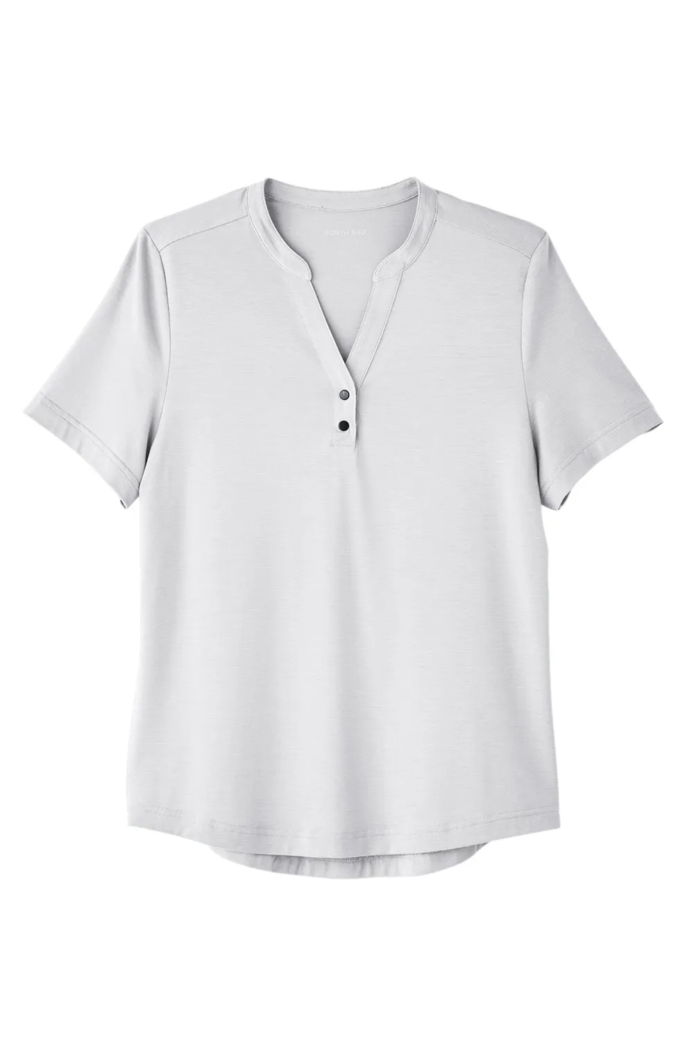North End Womens Jaq Performance Moisture Wicking Short Sleeve Polo Shirt - Platinum Grey