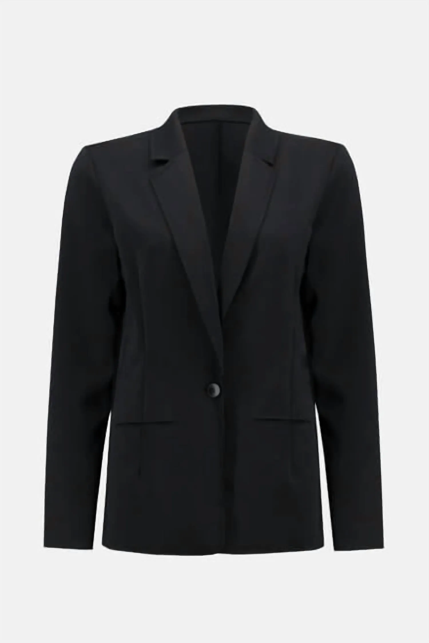Notched Lapel Blazer In Black