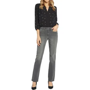NYDJ Womens Marilyn Tummy Slimming Denim Straight Leg Jeans