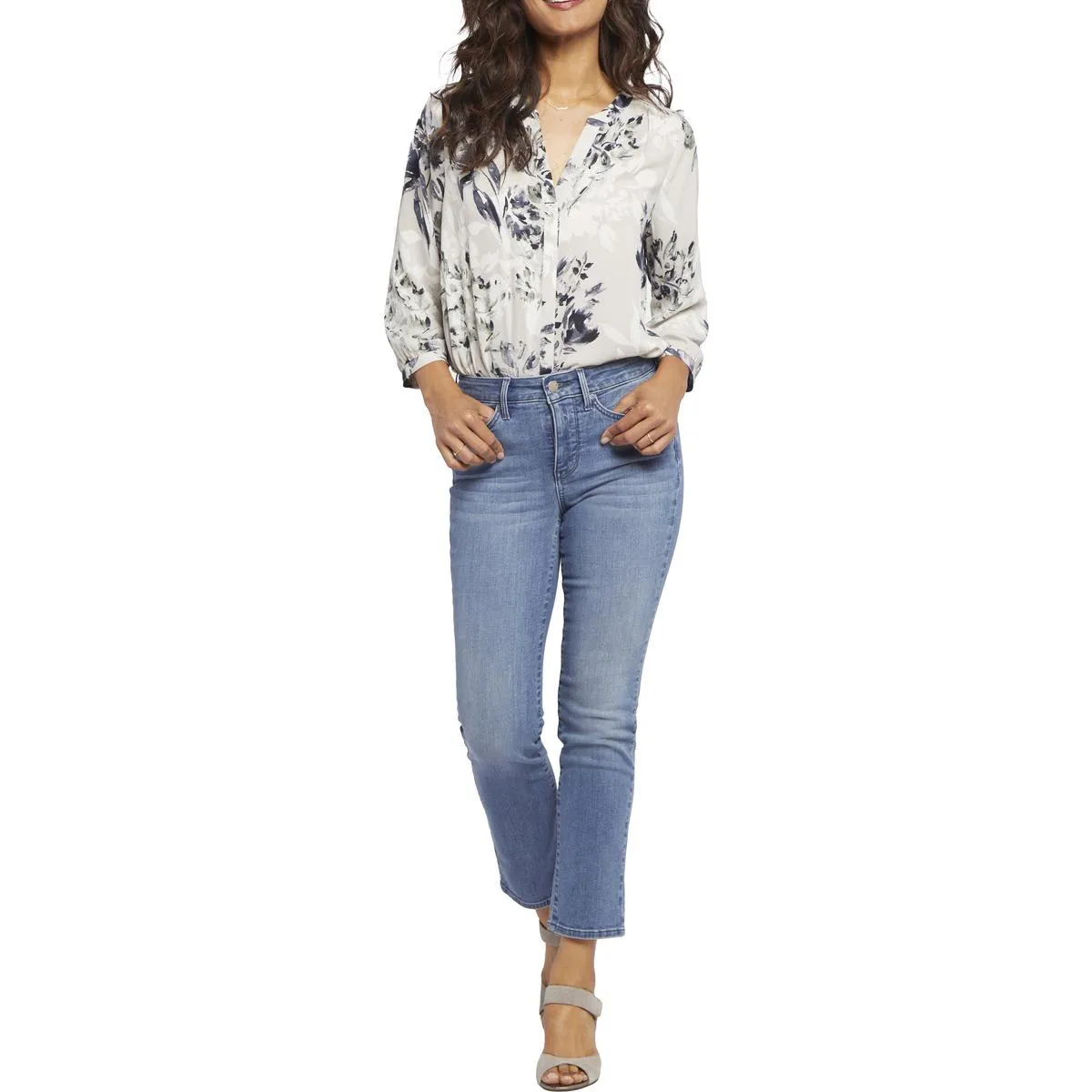 NYDJ Womens Sheri Tummy Slimming Denim Slim Jeans