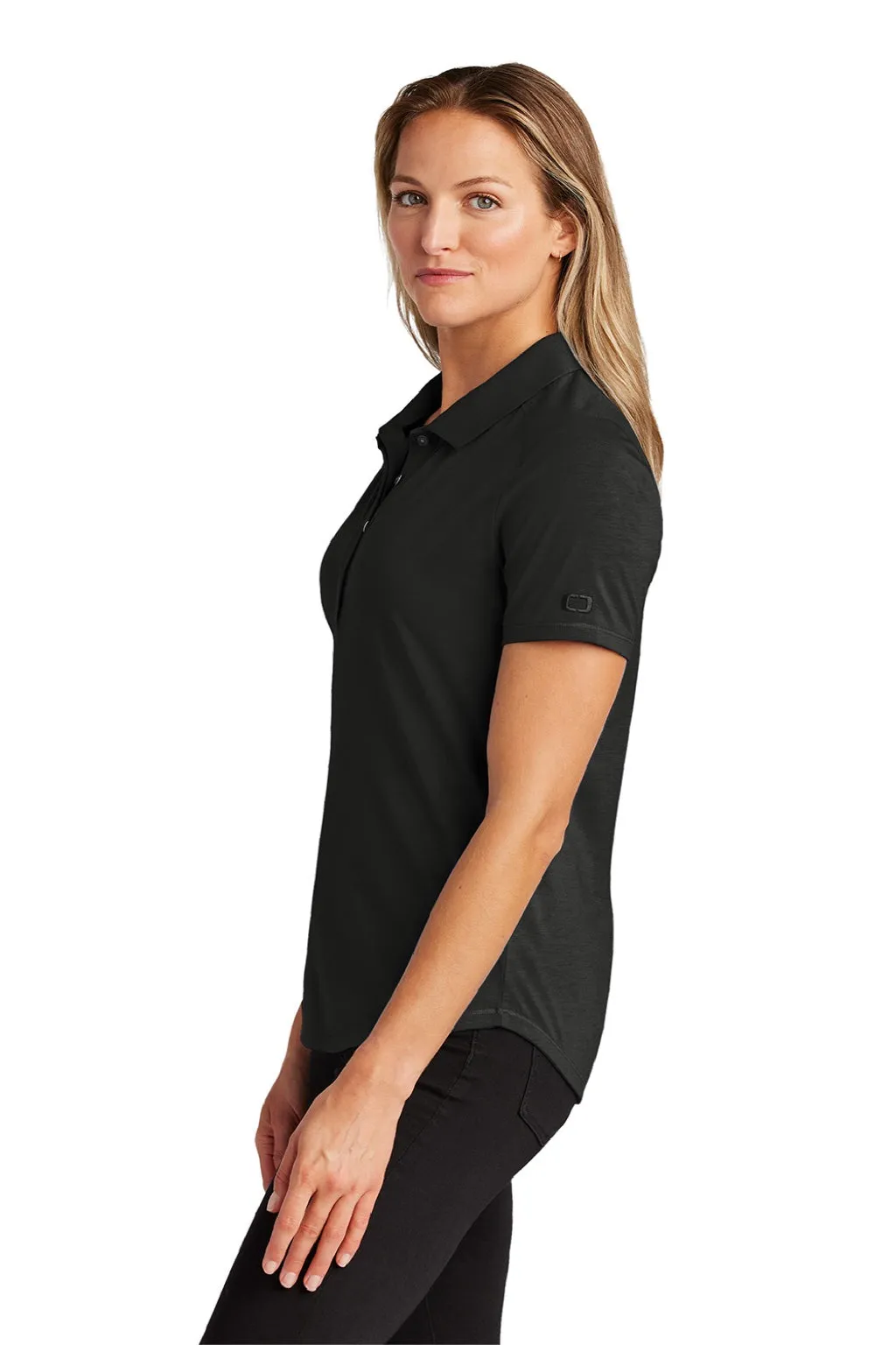 Ogio Womens Motion Moisture Wicking Short Sleeve Polo Shirt - Blacktop