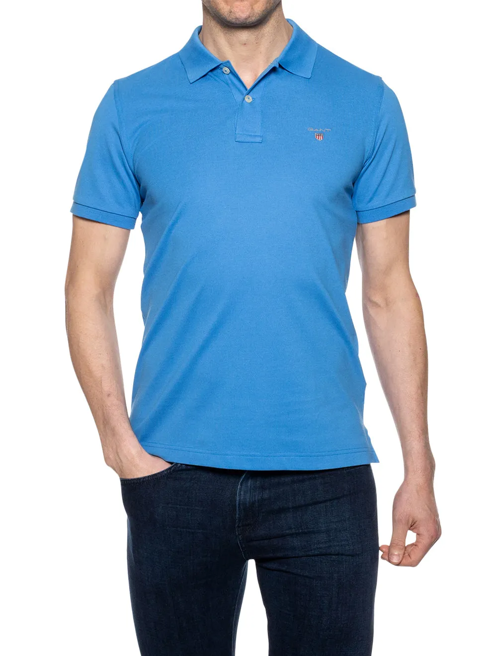 Original Pique Short Sleeve Rugger Day Blue