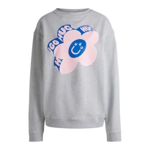 Oversize-fit sweatshirt in cotton terry with logo artwork