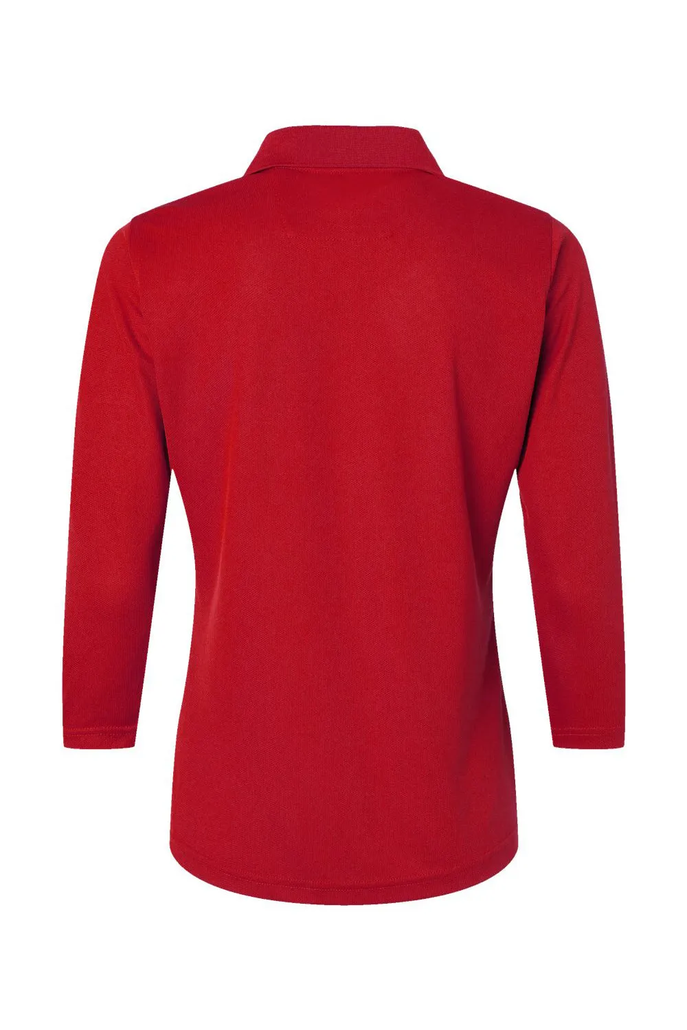 Paragon Womens Lady Palm Moisture Wicking 3/4 Sleeve Polo Shirt - Red