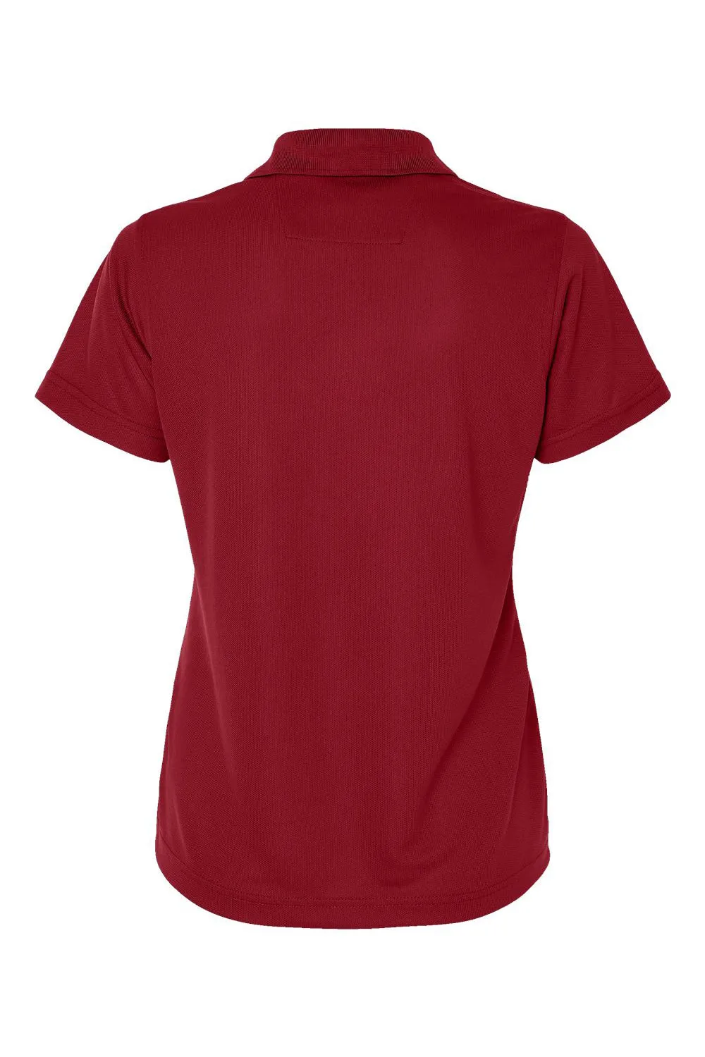 Paragon Womens Saratoga Performance Moisture Wicking Mini Mesh Short Sleeve Polo Shirt - Cardinal Red