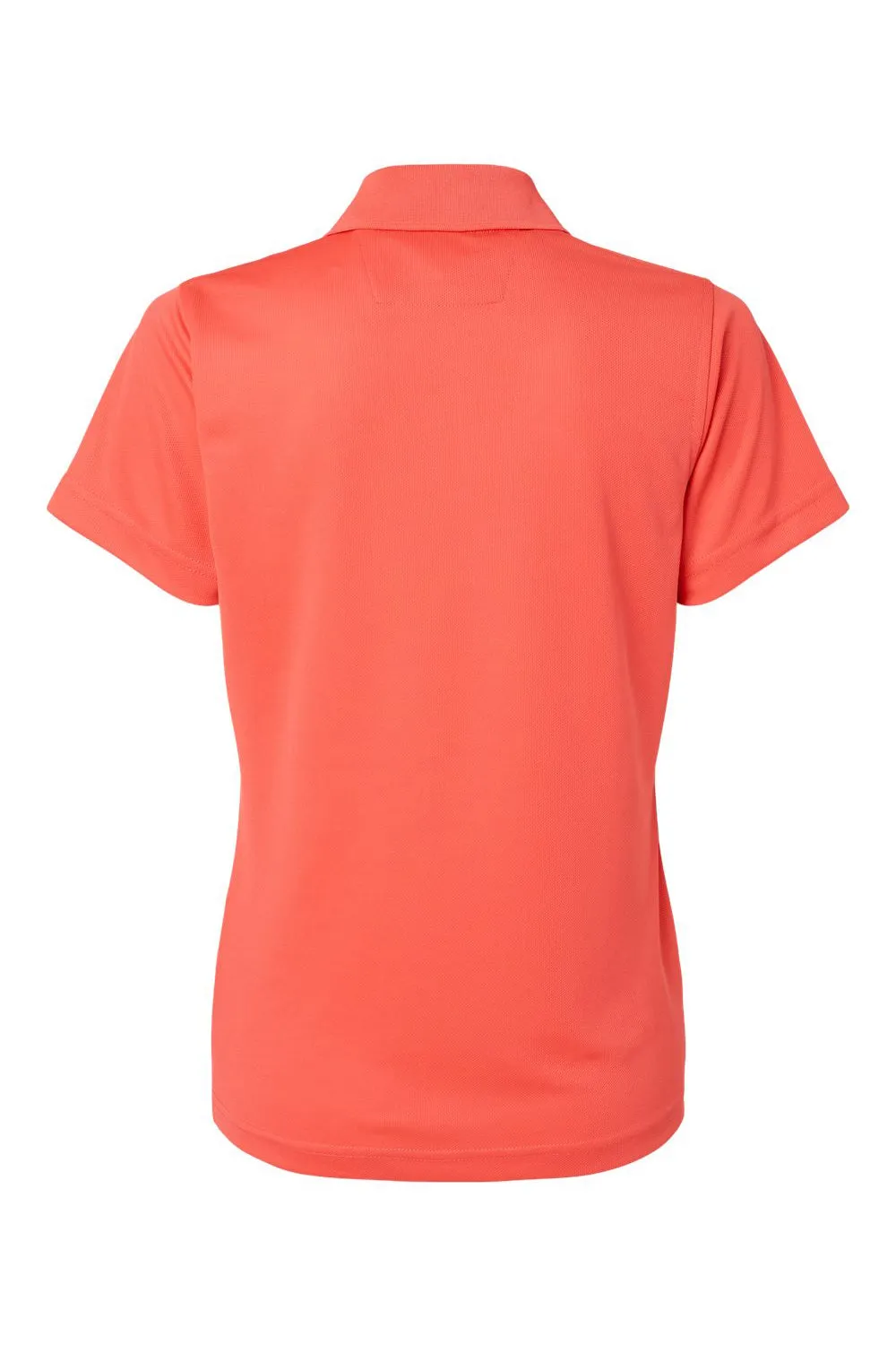 Paragon Womens Saratoga Performance Moisture Wicking Mini Mesh Short Sleeve Polo Shirt - Melon