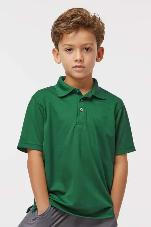 Paragon Youth Saratoga Performance Moisture Wicking Mini Mesh Short Sleeve Polo Shirt - Hunter Green
