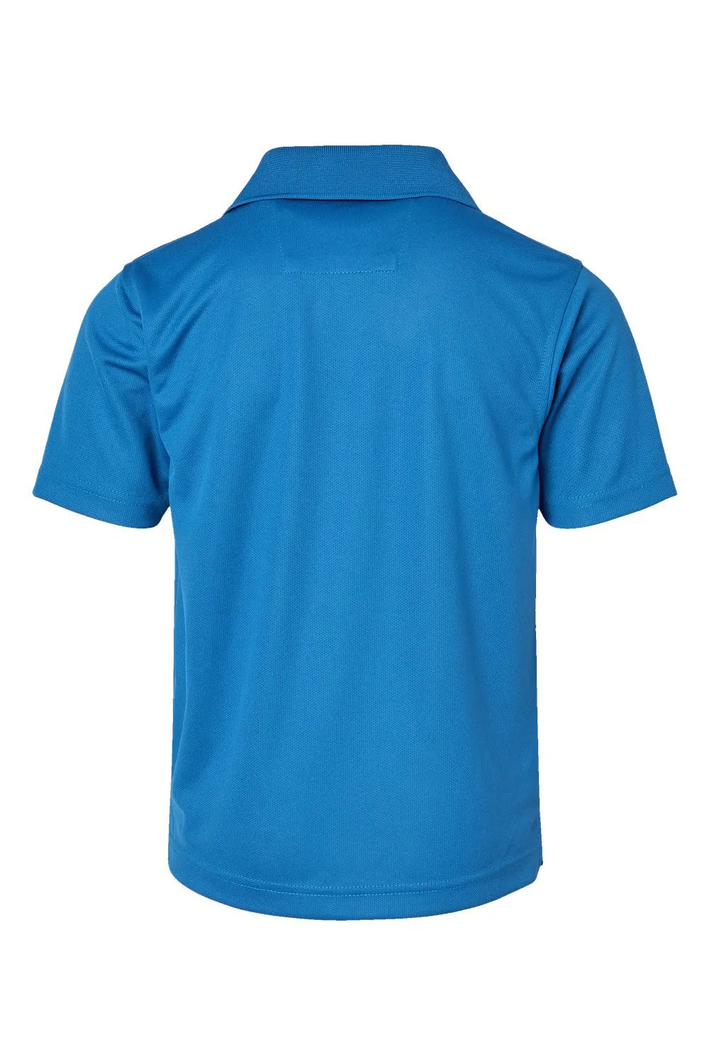 Paragon Youth Saratoga Performance Moisture Wicking Mini Mesh Short Sleeve Polo Shirt - Turquoise Blue