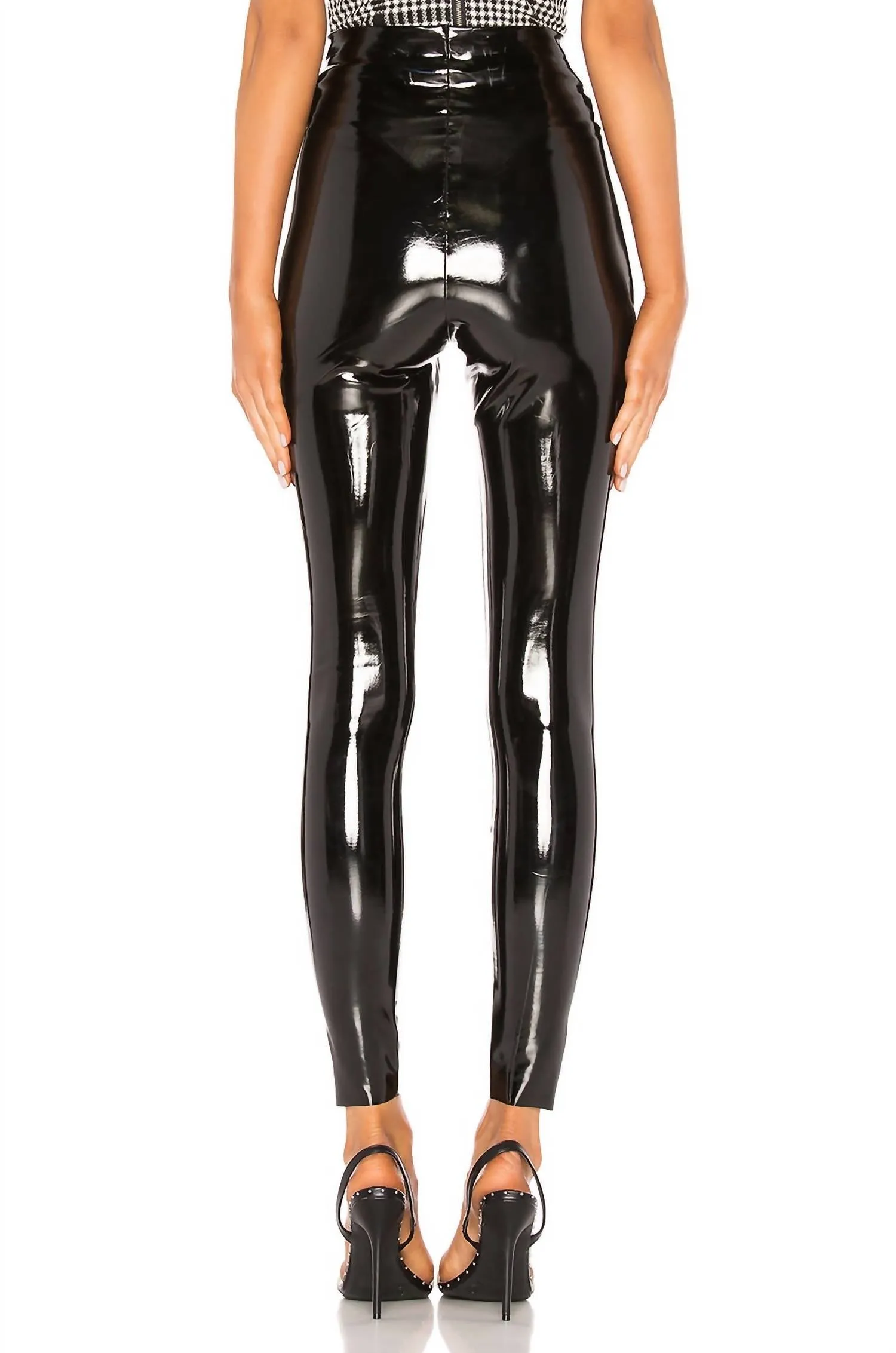 Perfect Faux Patent Leather Legging In Black