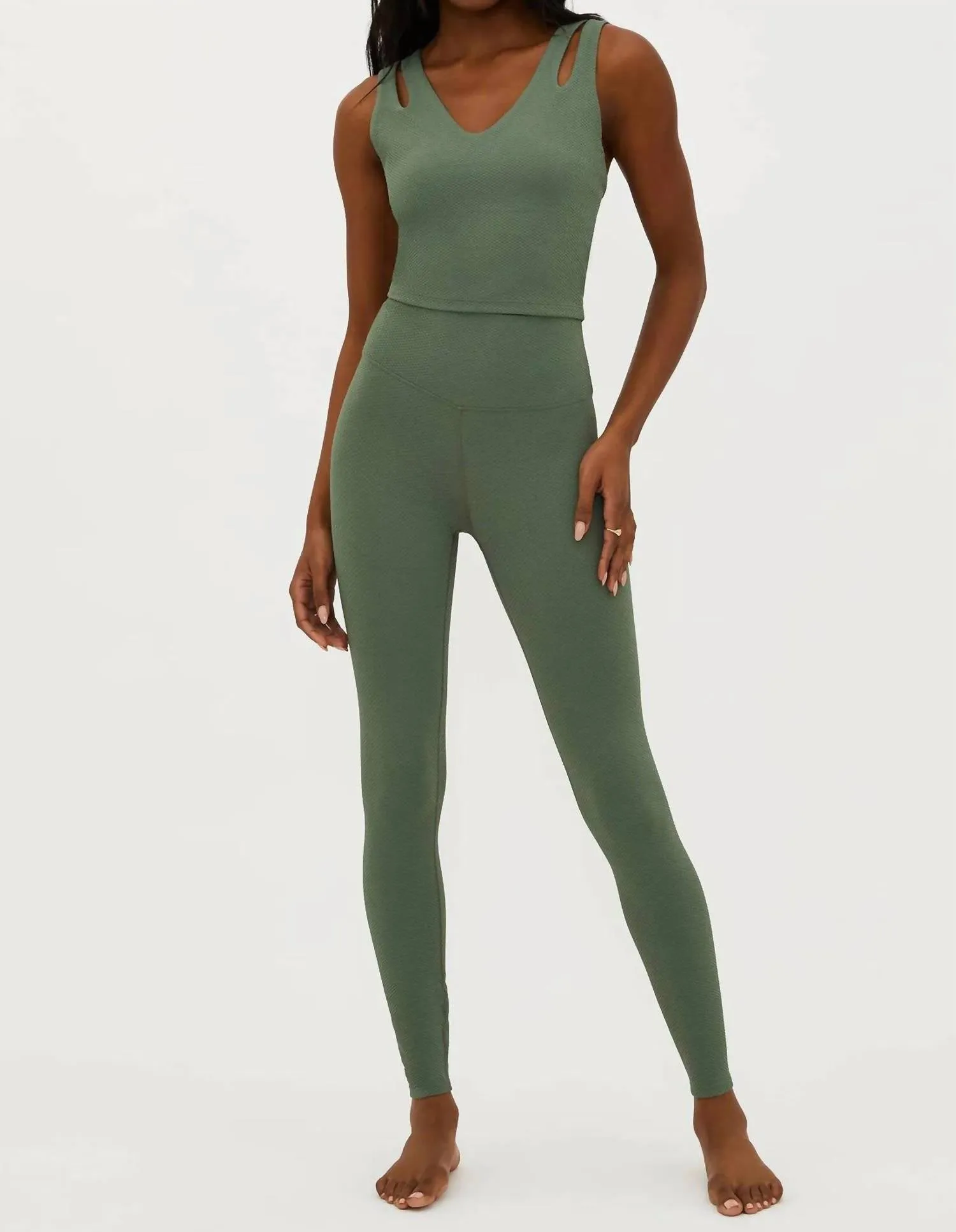 Piper Legging In Queen Palm Waffle