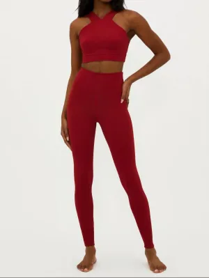 Piper Legging In Rio Red Waffle