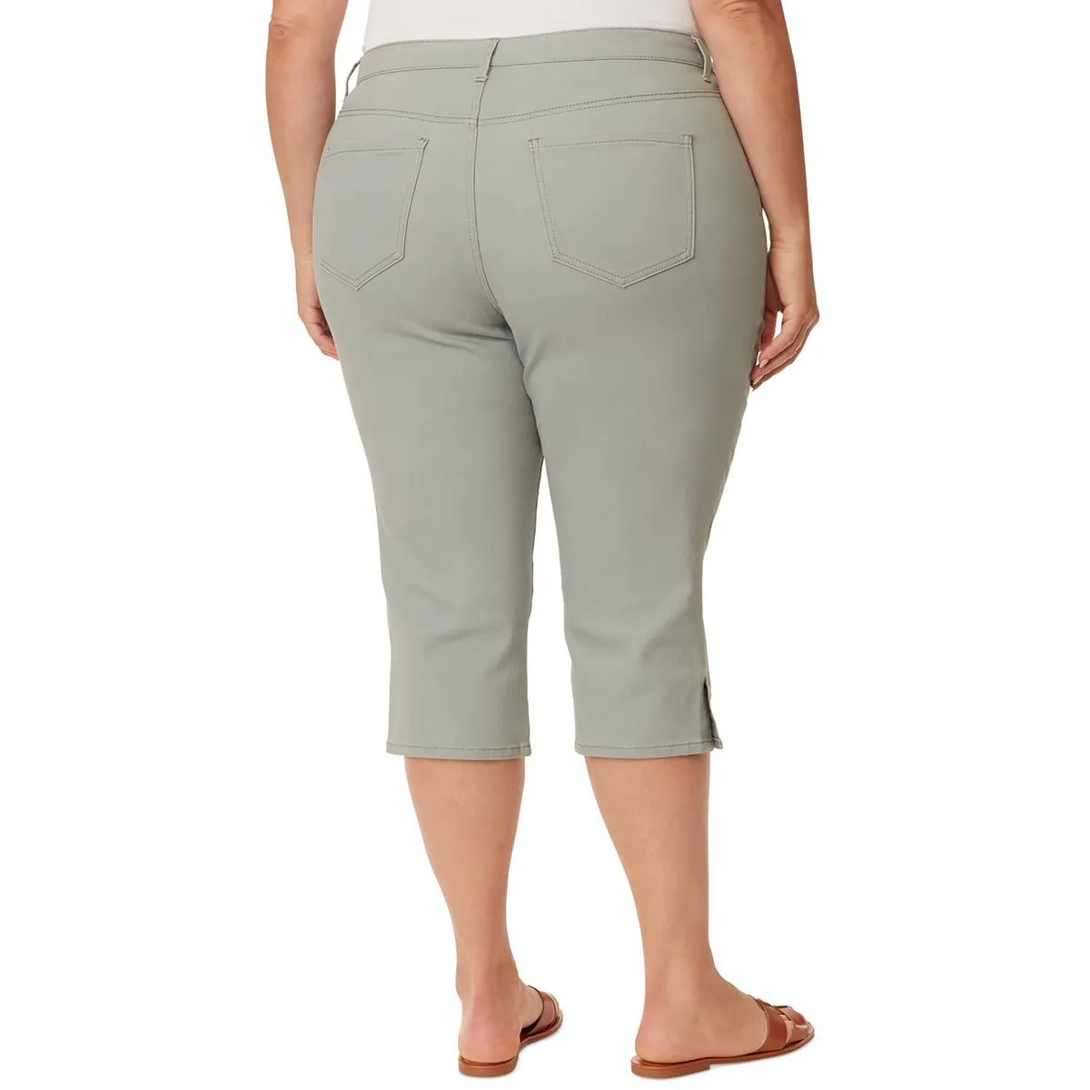 Plus Amanda Womens Denim Slmming Capri Jeans