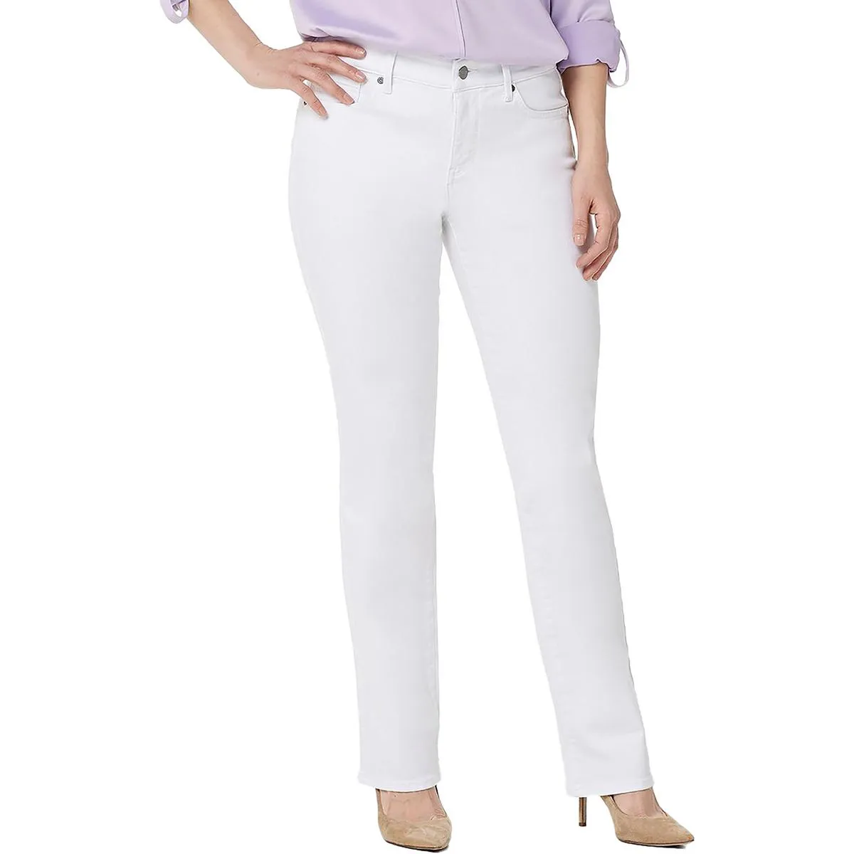 Plus Marilyn Womens High Rise Cool Embrace Straight Leg Jeans