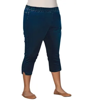 Plus Size Premium Denim High Rise Crop Jegging In Medium Wash Denim