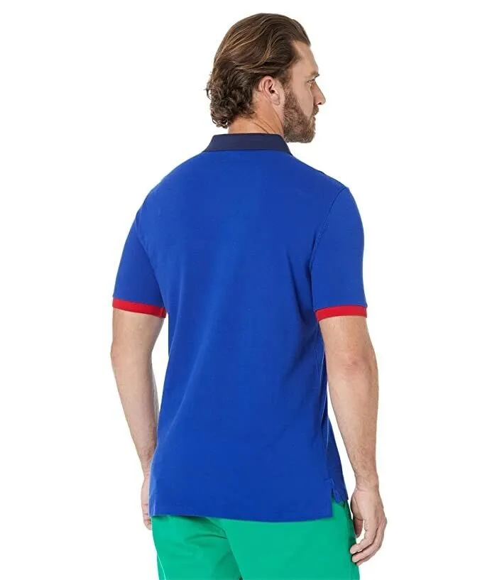 Polo Ralph Lauren 710860335004 Polo Shirt Men's Navy Short Sleeve Collared LTMV6