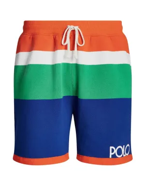 Polo Ralph Lauren 710901575001 Shorts Men Orange Multi Colorblock Striped MXX153